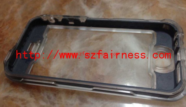 Liquid silicone+PC phone shell